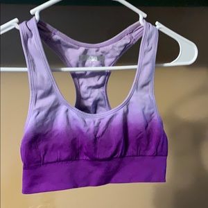 Cute ombré purple sports bra